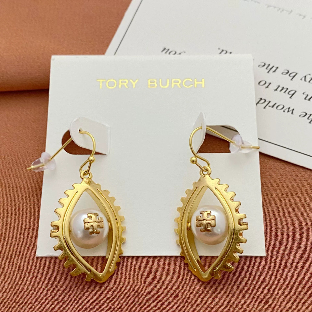 Tory Burch Evil Eye Pearl Earrings Metal